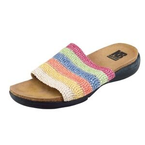 KB & Company Women Size 6 M Multicolor‎ Woven Slide Sandals Casual Comfort